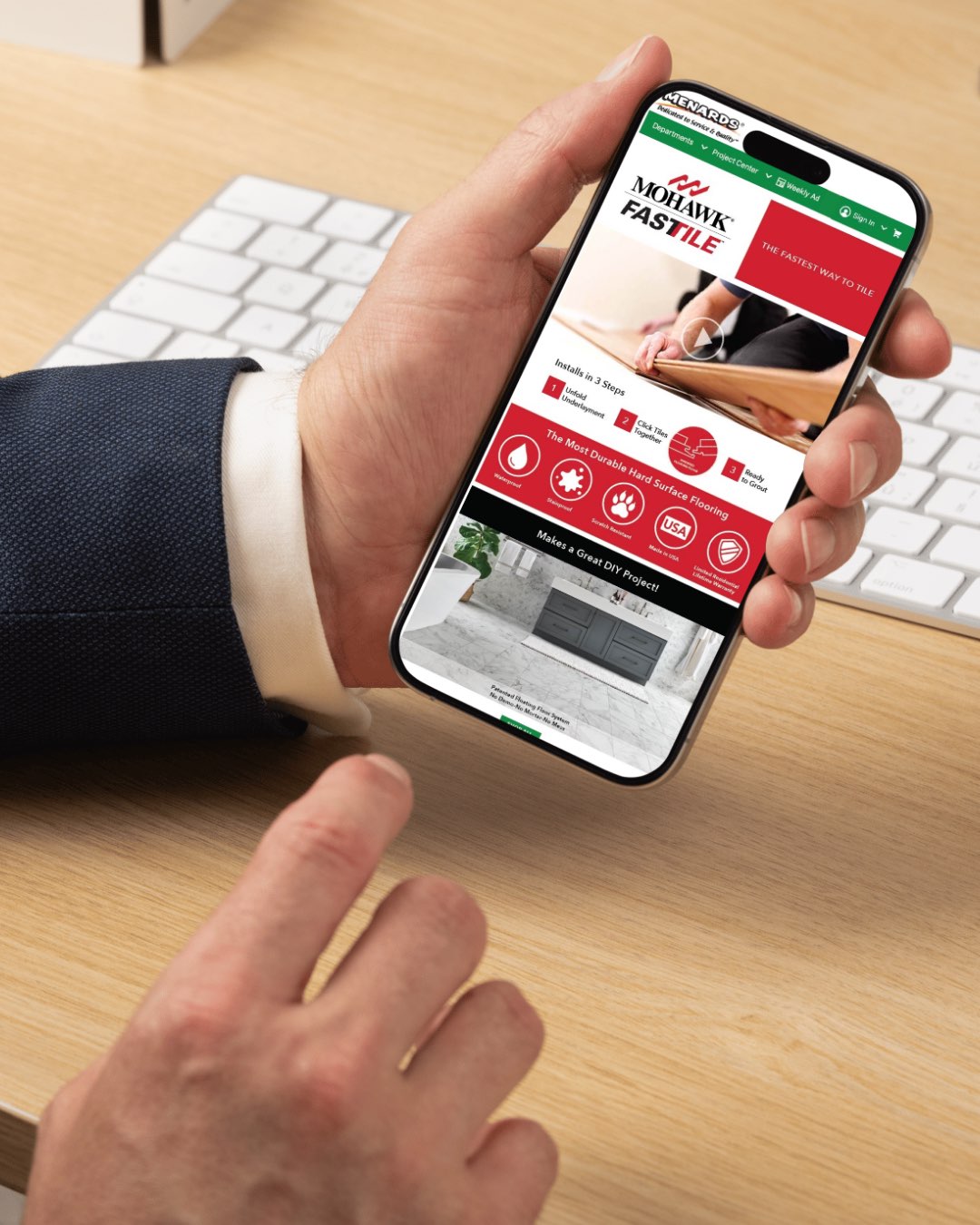 Menards Site Mobile Mockup